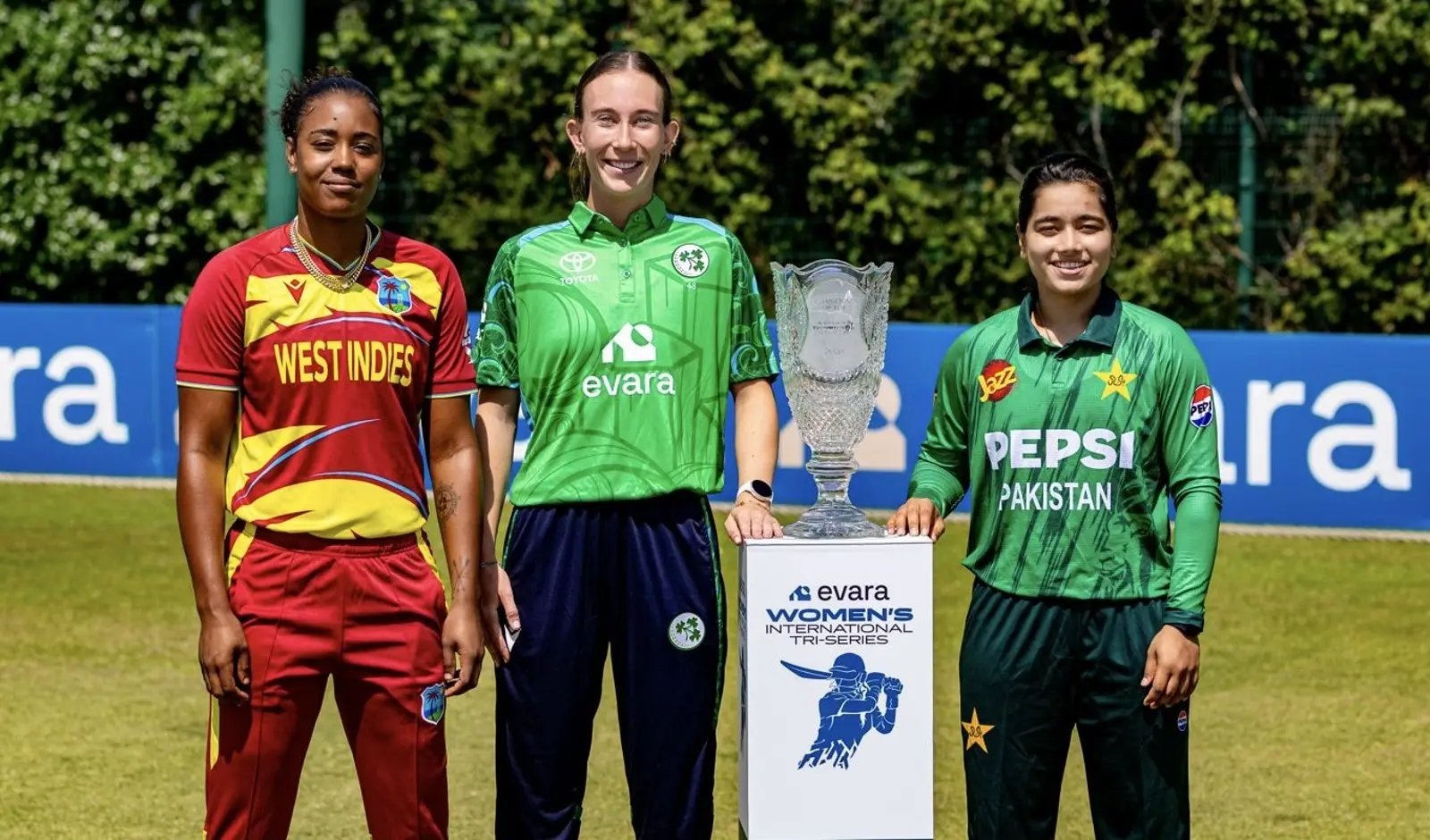 Hayley Matthews, Orla Prendergast and Fatima Sana