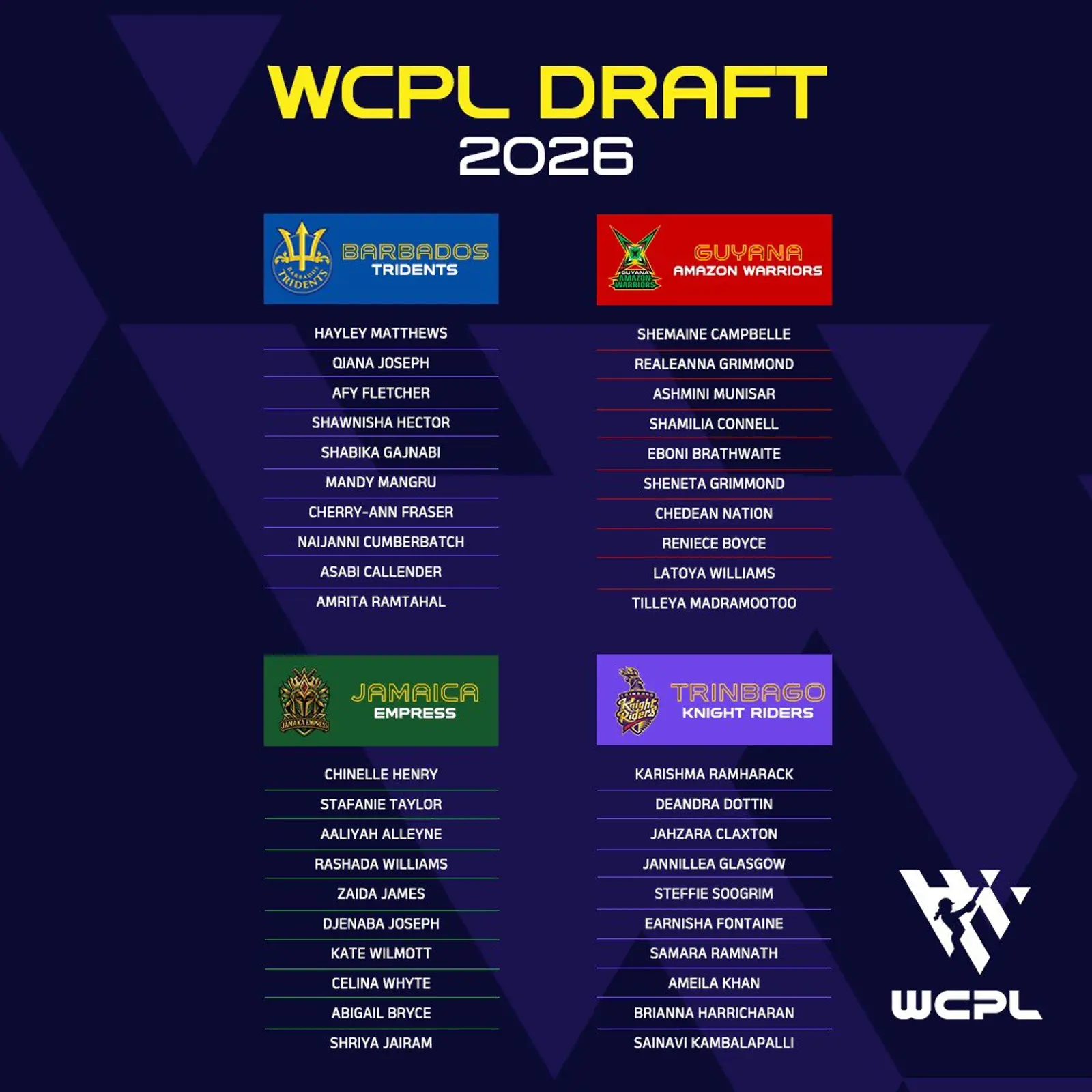 WCPL 2026 Draft