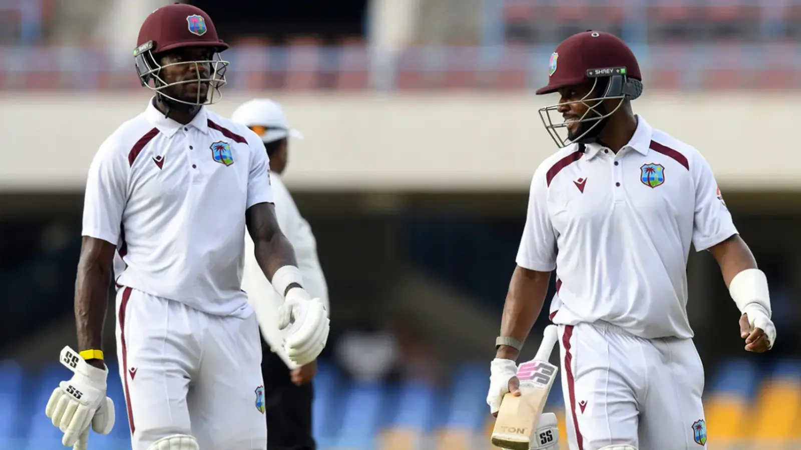Justin Greaves and Shai Hope (AFP/Getty Images)
